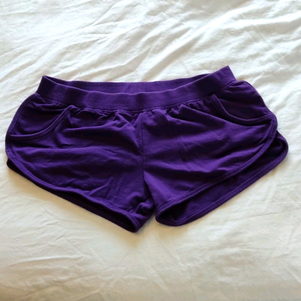 Heart Hips Size Large Purple Shorts